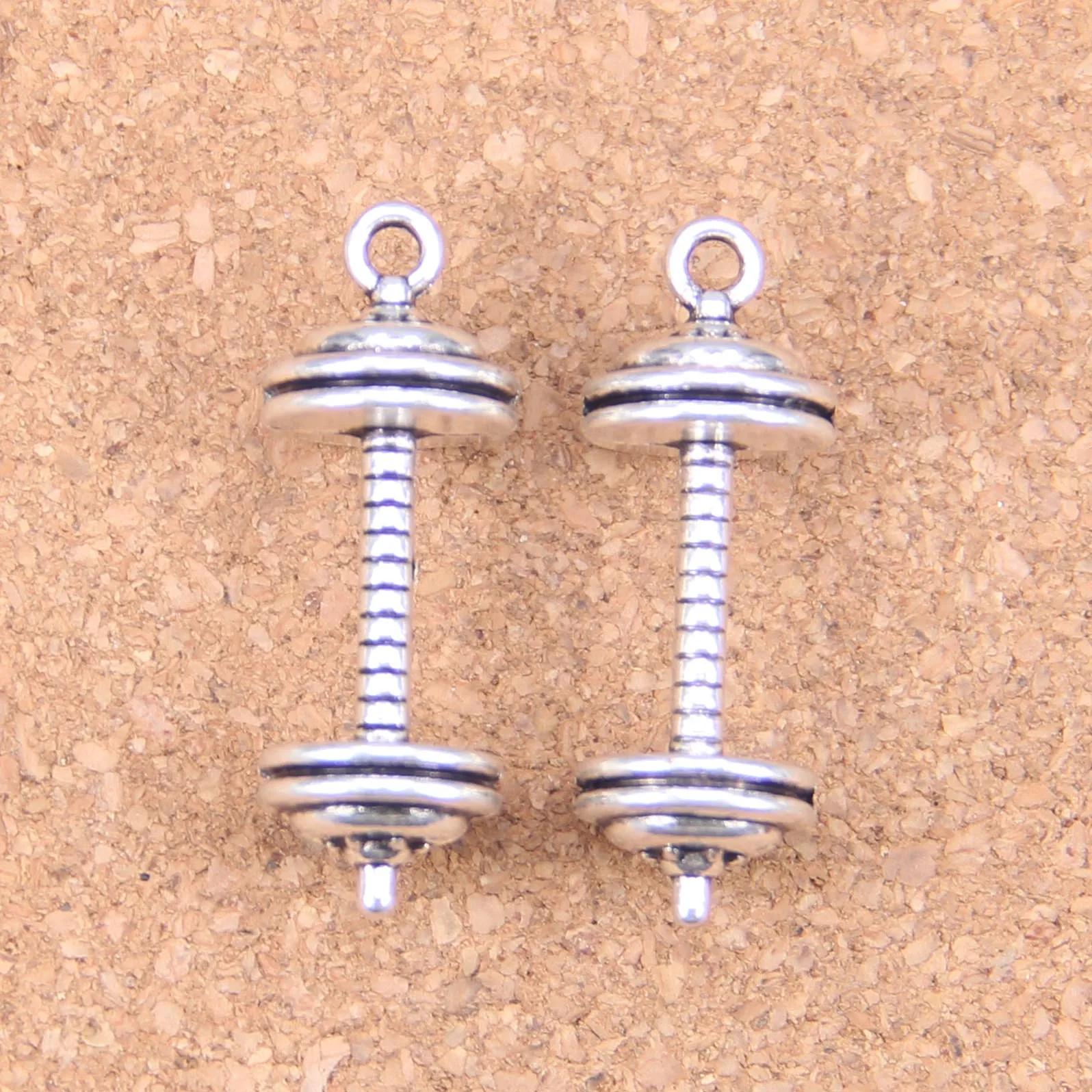 

20pcs Charms fitness equipment dumbbell 34x12x12mm Antique Pendants,Vintage Tibetan Silver Jewelry,DIY for bracelet necklace