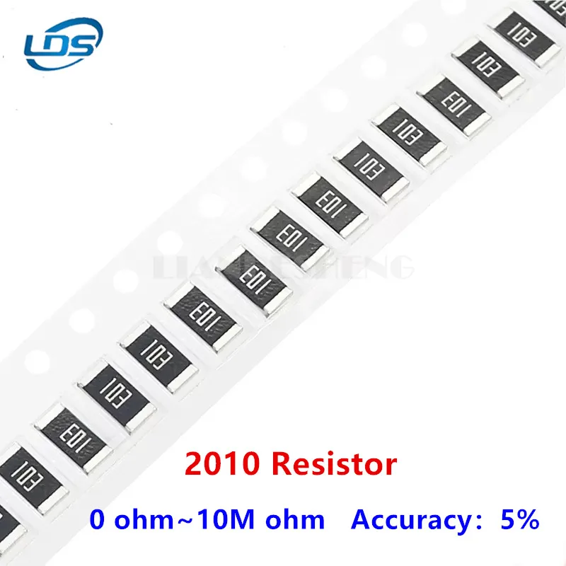 

50pcs 2010 5% 3/4W SMD Chip Resistor resistors 0R - 10M 0 10 100 220 470 ohm 0R 10R 100R 220R 470R 1K 2.2K 4.7K 10K 100K 1M 10M