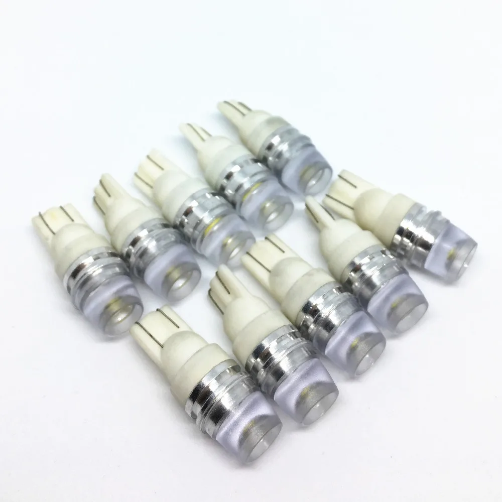 

10 шт., светодиодсветильник габаритные огни T10, белые супер яркие автомобильные лампы W5W 194 192 168, лампы для чтения, 12 В постоянного тока