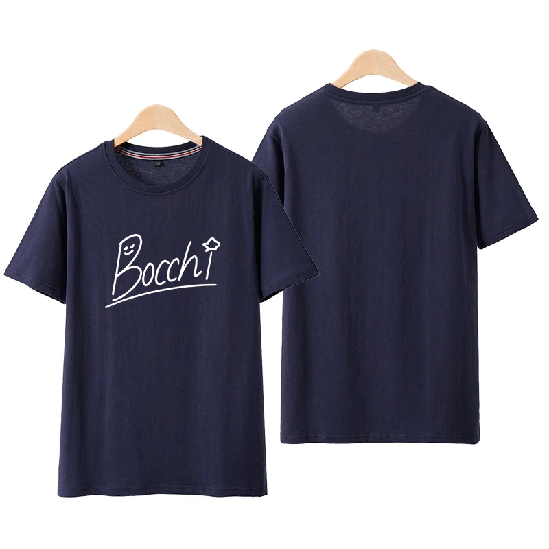 Футболка большого размера с рисунком аниме Bocchi The Rock для женщин и мужчин 100% хлопок