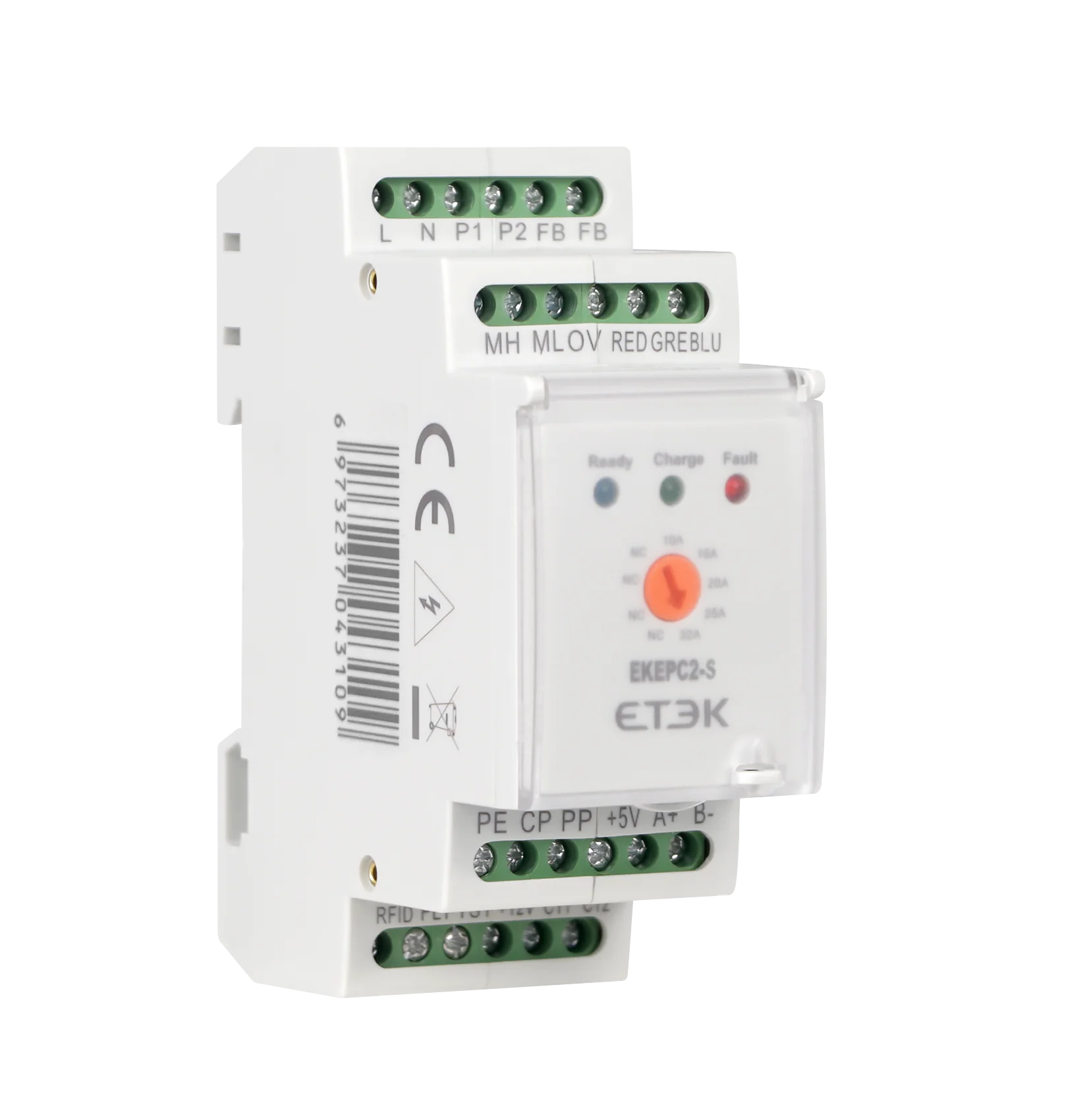 Фото Контроллер зарядной станции ETEK EKEPC2 для электромобилей, 32А, 240В переменного тока, с RCMU, LCD, DLB, CT и электронным протоколом №2