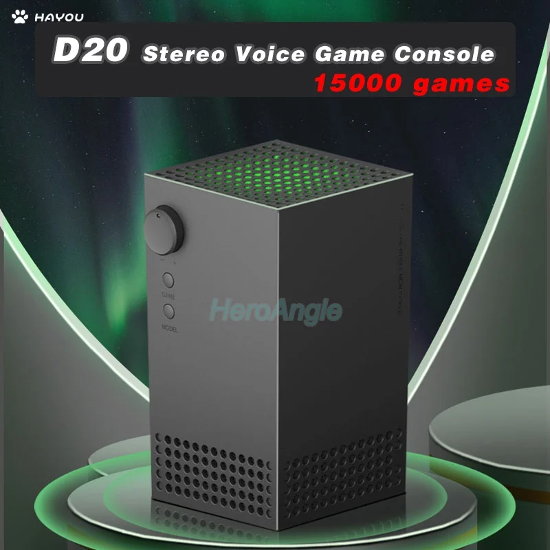 D20 Bluetooth HiFi Stereo Voice Retro Video Game Console HD-Out Wireless Controllers 15000Games Simulators of PS/MAME/GB/GBA
