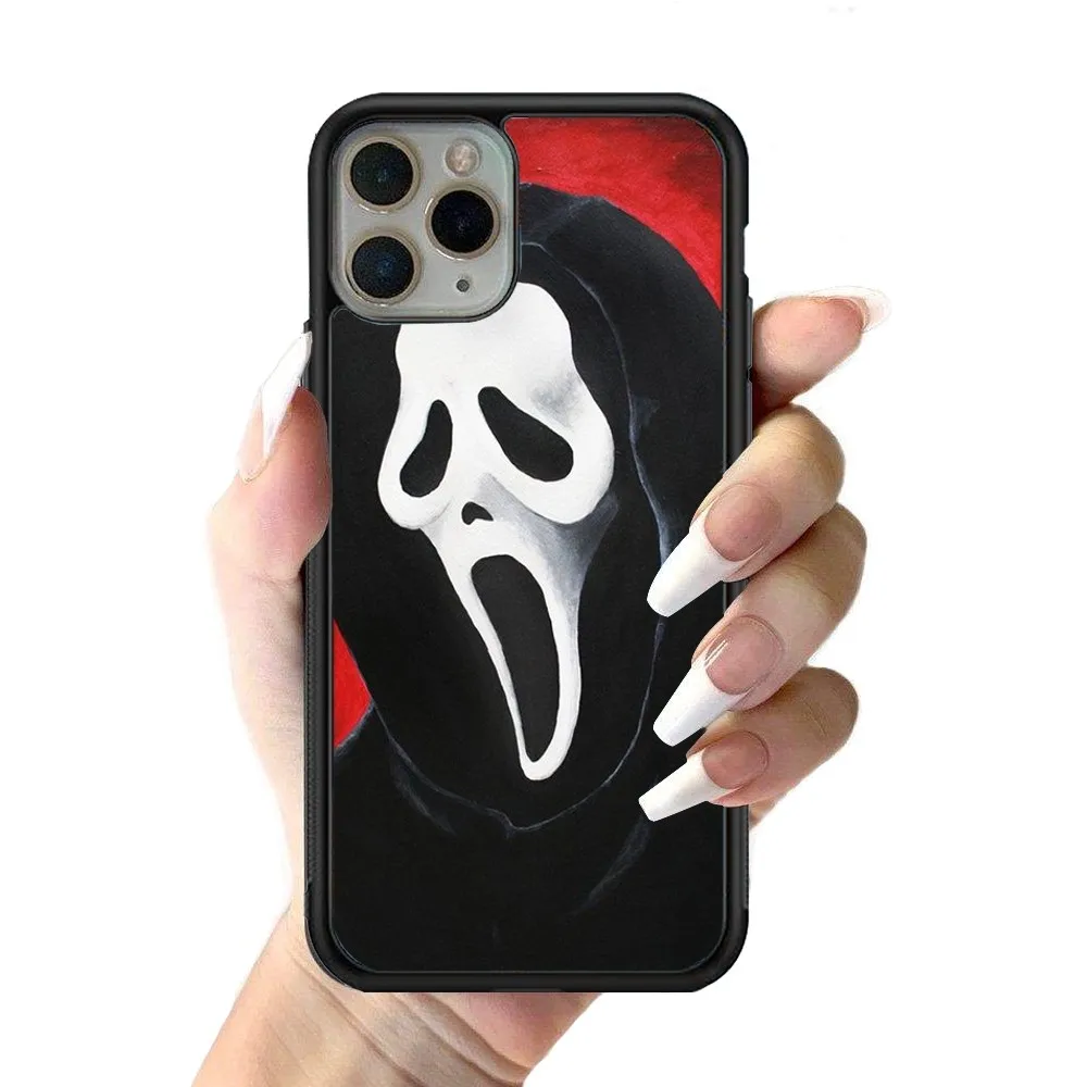Ghostface Horror Scream Art Phone Case Silicone PC+TPU Case For IPhone 14 11 12 13 Pro Max 8 7 6 Plus X XR Hard Fundas