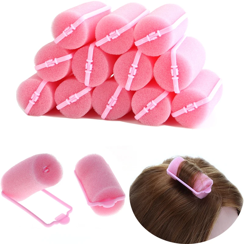 12pcs/Set Soft Sponge Foam Cushion Hair Rollers Curlers Salon Barber DIY Hair Curlers Rollers Hairdressing Tool Kit DIY Home 2cm