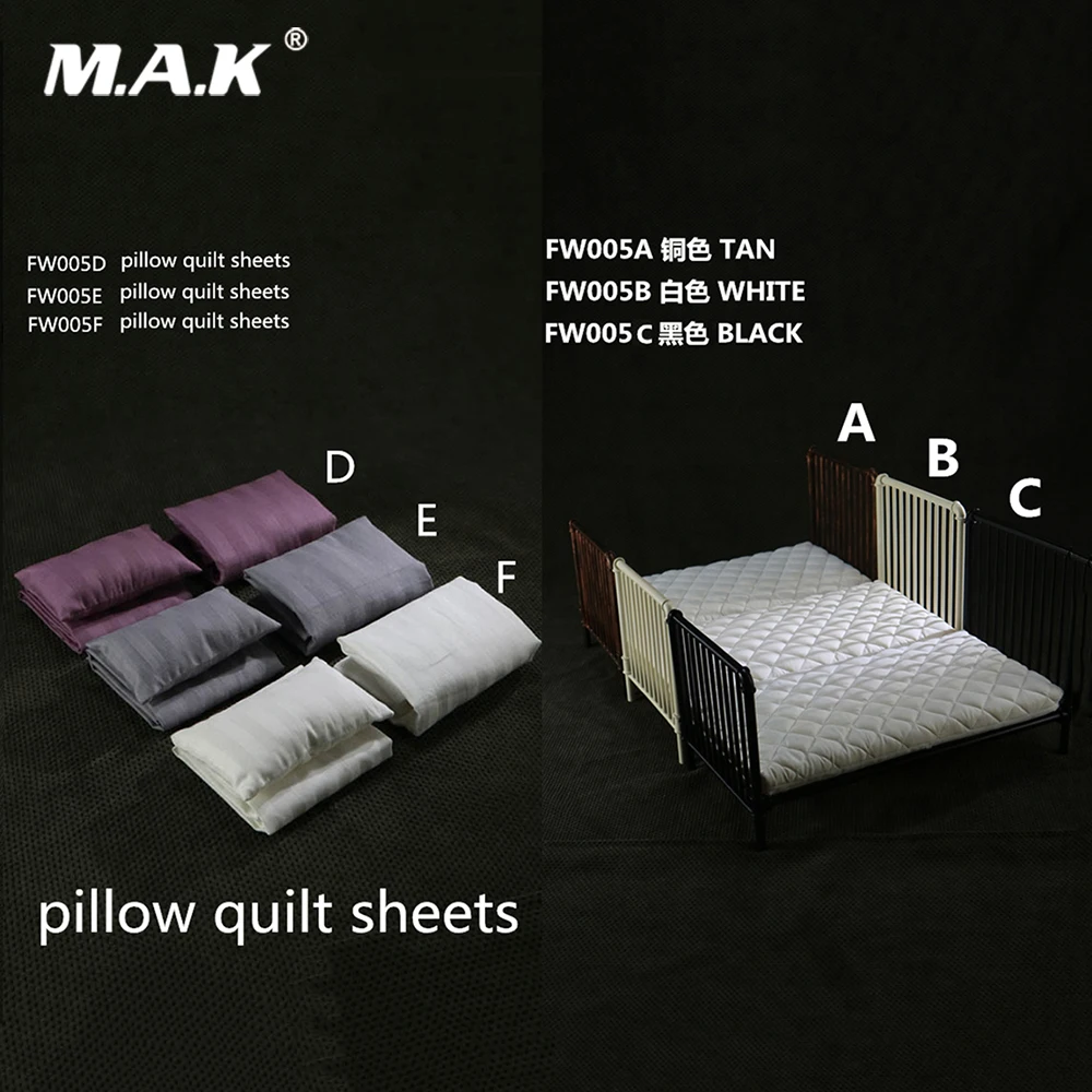 

1/6 Figure Scene Accessories FW005 Metal Hanging Chair SINGLE BED+MATTRESS+PILLOW +QUILT+SHEETS Model for 12'' Action Figure