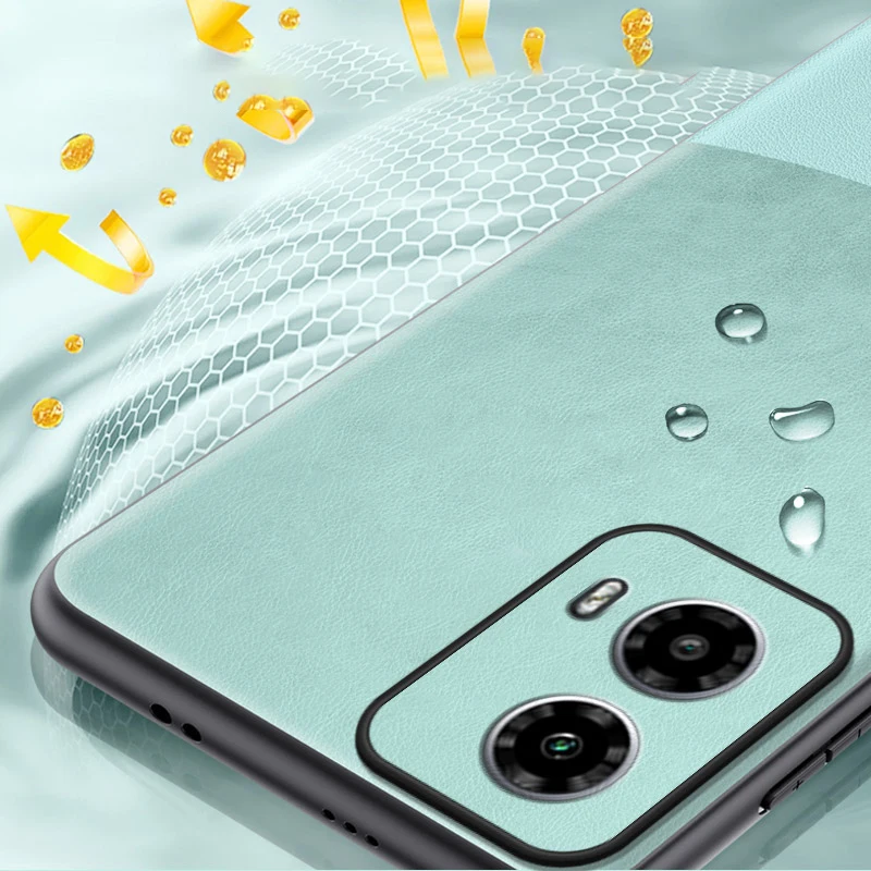 Кожаный чехол для Motorola Moto G34 матовый силиконовый защитный телефона с