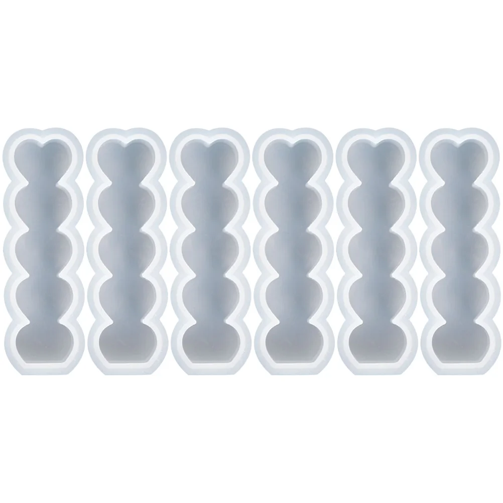 

Molds Mould Resin Heart Baking Chocolate Fondant Plaster Wax Epoxy Pillar Making Silicone Beeswax Reusable Homemade Candy