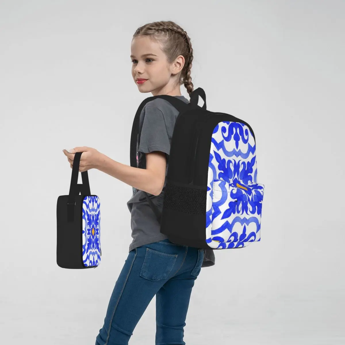 Португальский рюкзак с плитками Azulejo сумка для книг мальчиков и девочек школьные