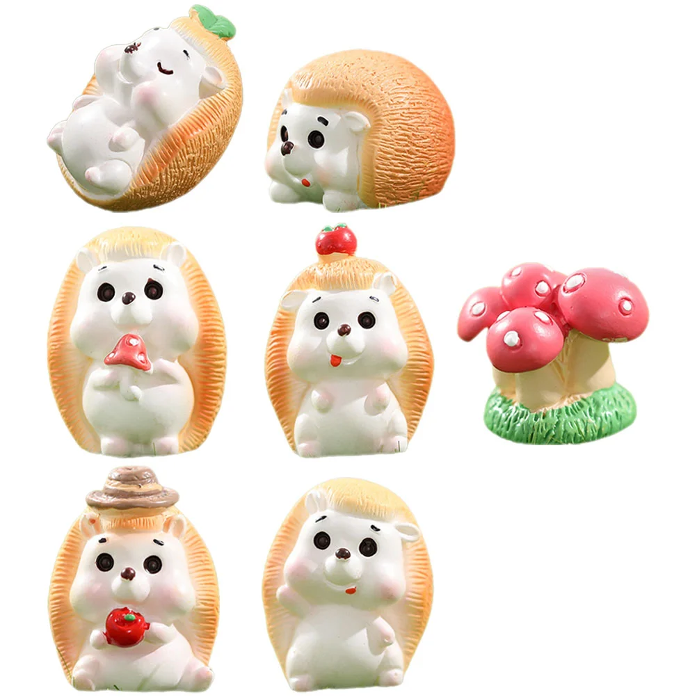 

7Pcs Multi-function Figures Landscaping Miniature Hedgehogs Desktop Mini Figures