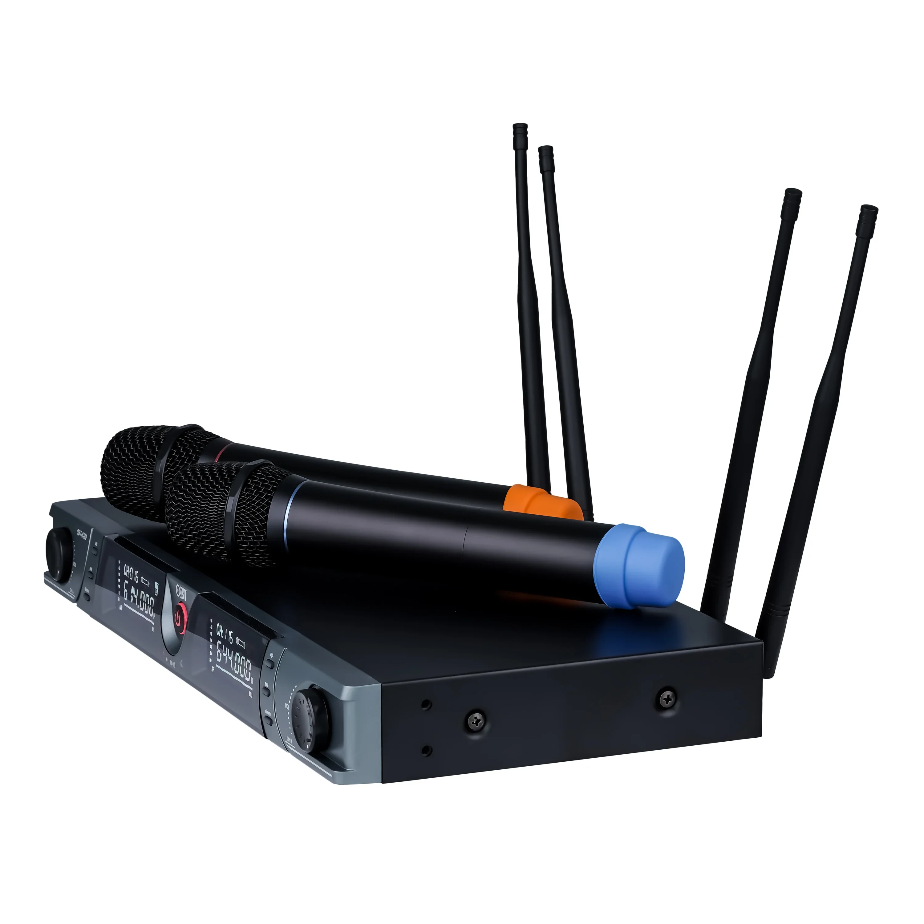 Фото Оптовая мода дизайн беспроводной ручной микрофон для системы PA Karoke OBT-8280 беспроводной микрофон №5