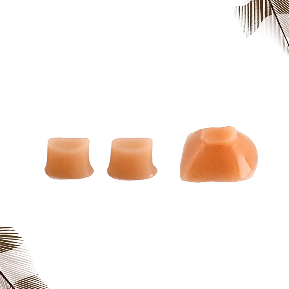 

3pcs Flute Trill Key Bumper Cork Flute Part Silicone Band Music Accessories Replacement CF102 (Light Brown)