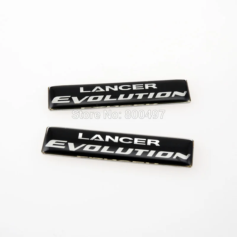 2 шт., алюминиевые наклейки для Mitsubishi Lancer EVO Evolution
