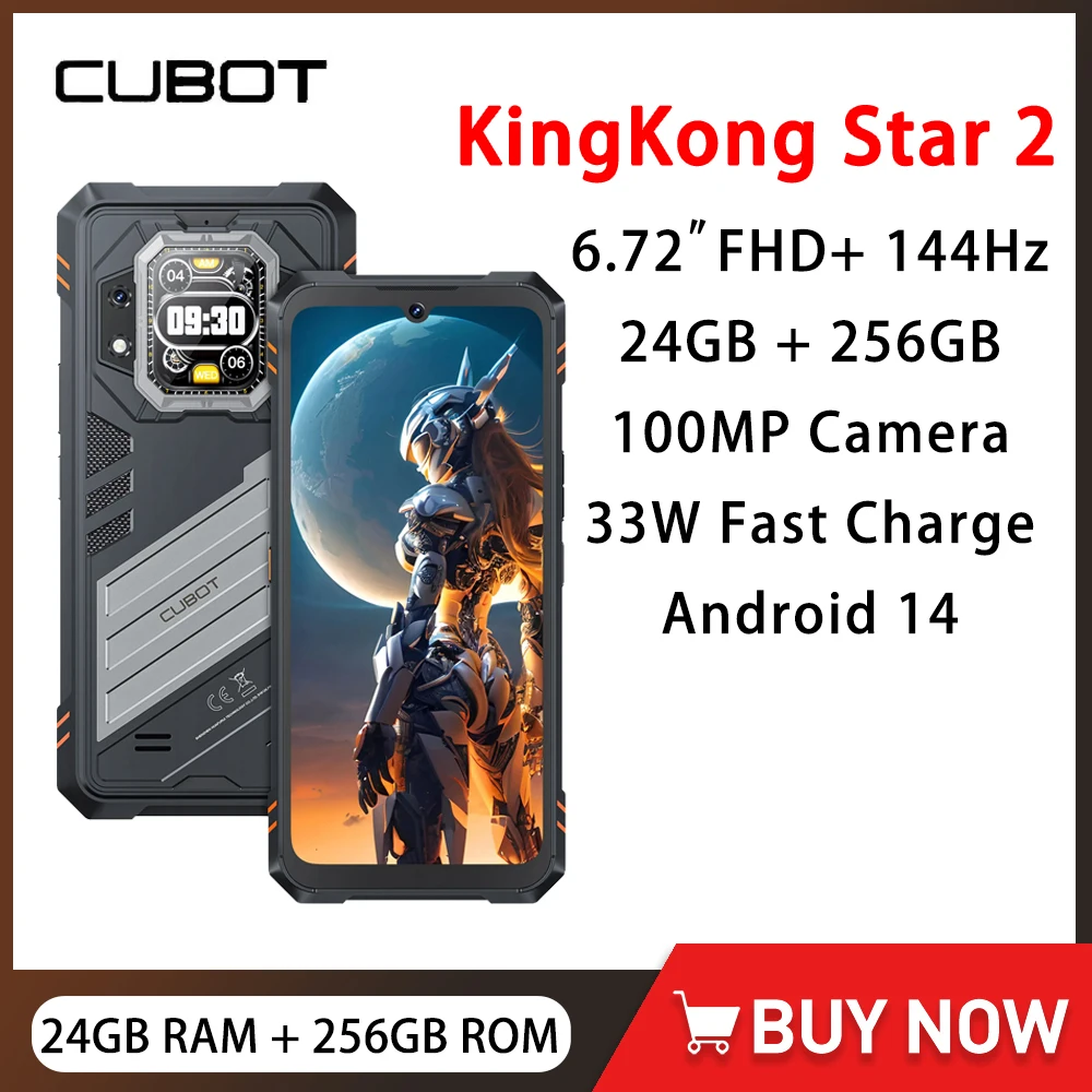 Cubot KingKong Star 2 Ультратонкий прочный смартфон 5G 6 72 дюйма 144 Гц 24 ГБ + 256 100 МП камера