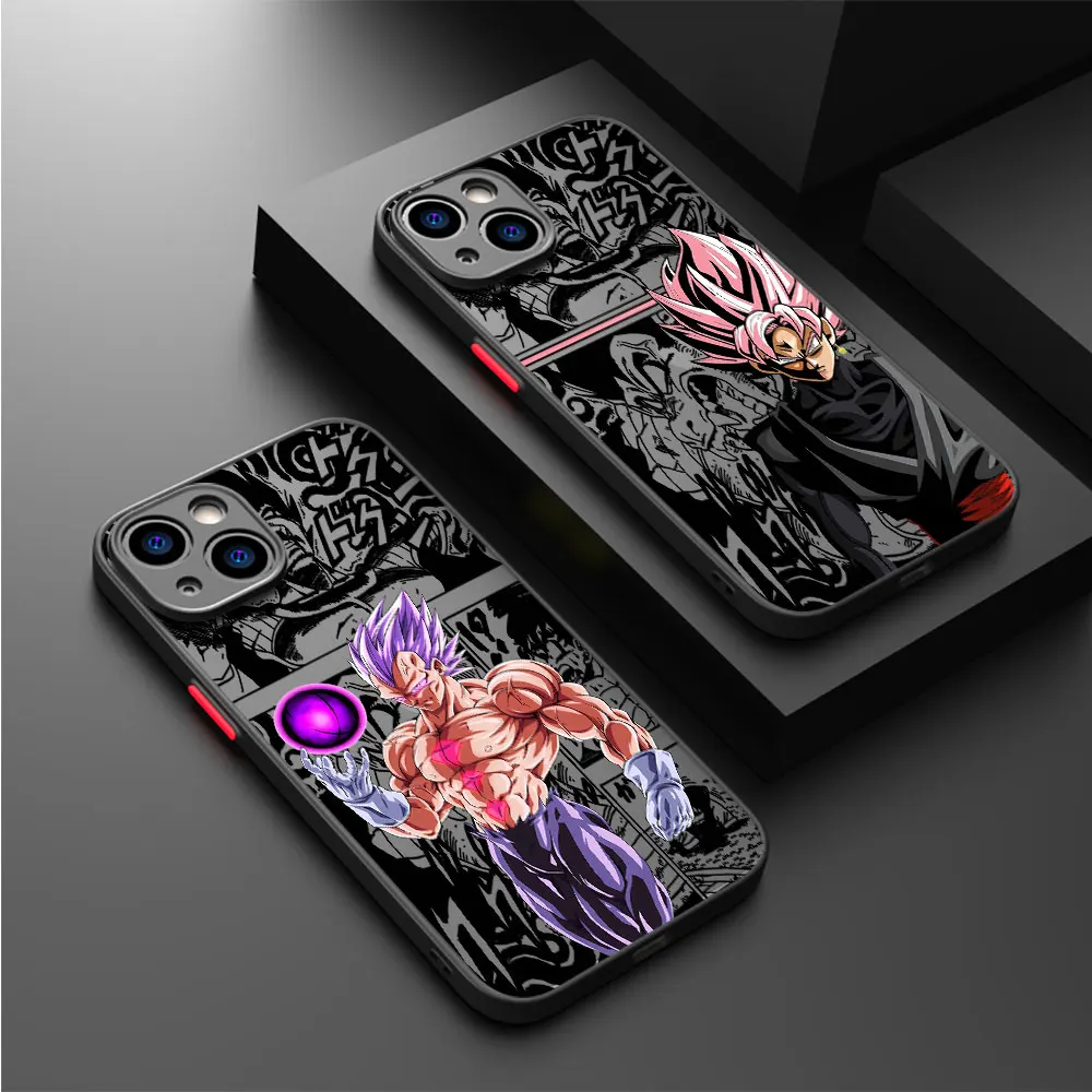 Чехол D-ragons с аниме шариками для Apple iPhone 16 11 13 15 Pro Max 12 14 Plus 7 XR XS Mini матовый чехол