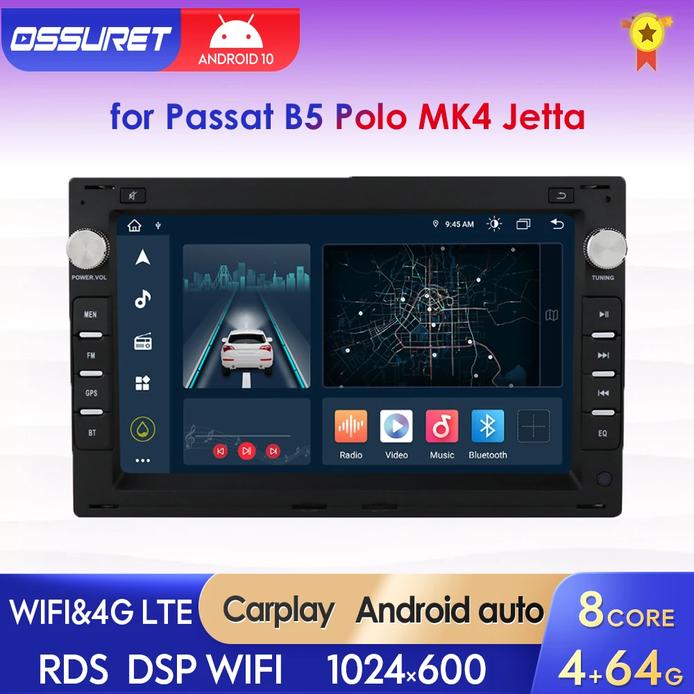 Автомобильный аудиоплеер Android для Passat B5 MK5 VW T4 GOLF IV MK4 POLO MK3 4 JETTA BORA 1998 - 2006 SHARAN LUPO CITI