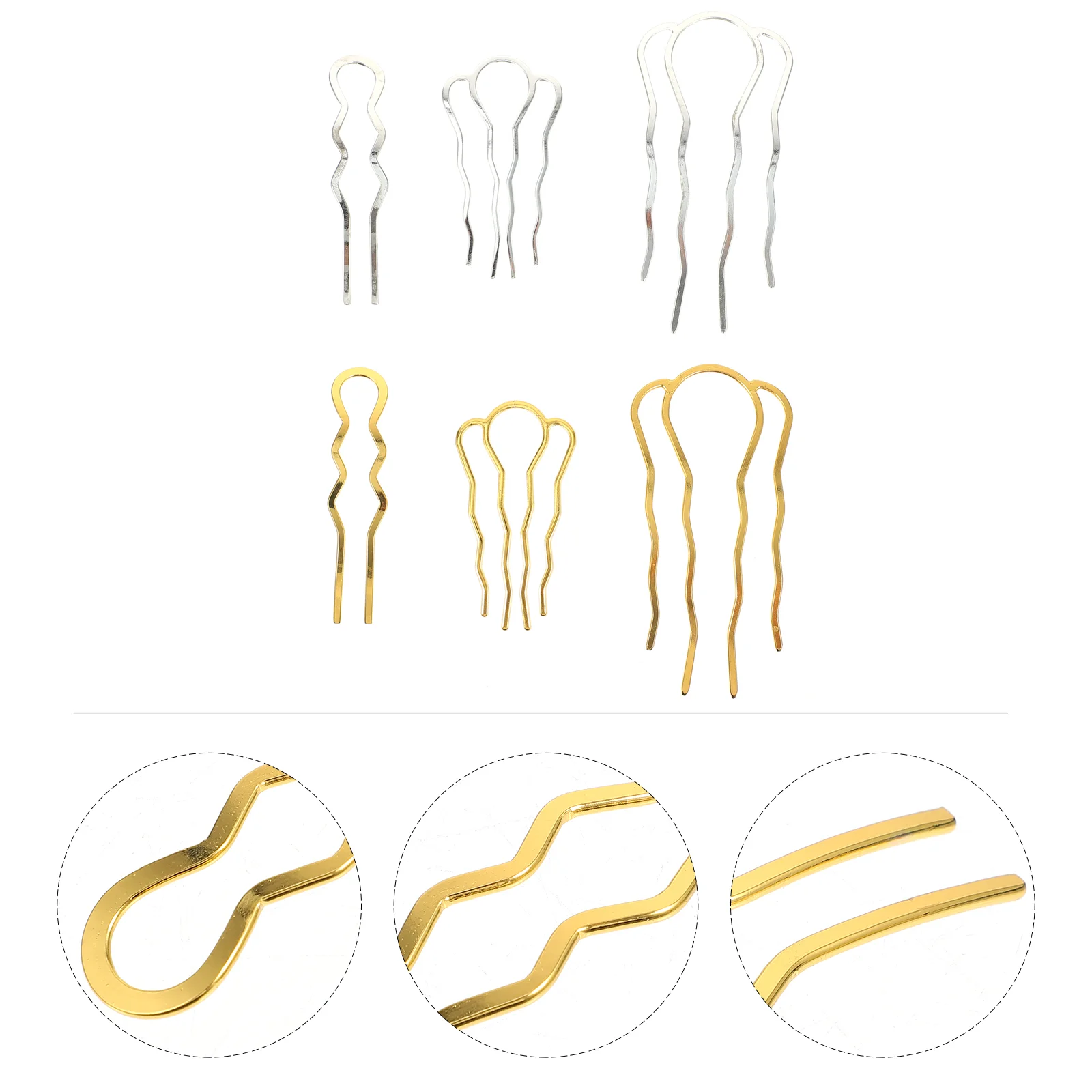 

6 шт., U-образные шпильки для волос