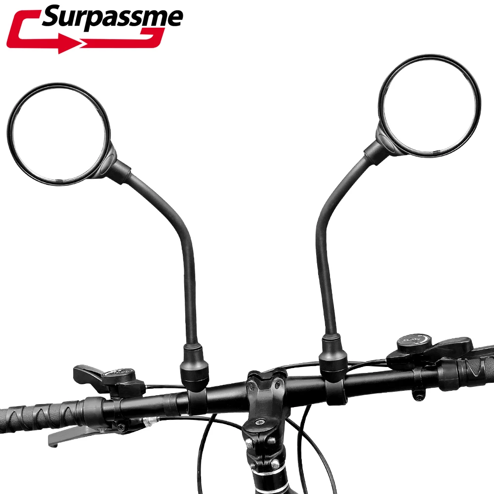 

Universal Bicycle Motorcycle Rearview Mirrors 360° Adjustable Bending Handlebar Wide Angle Rear View Mirror For Electric Scooter