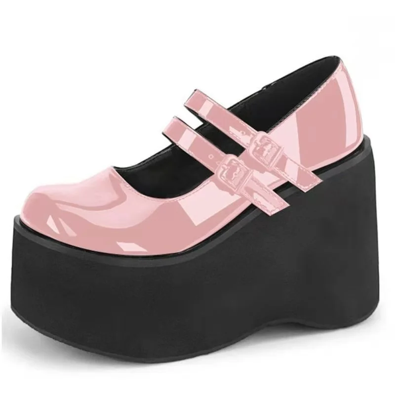 Женские туфли-лодочки на платформе и высоком каблуке в готическом стиле |