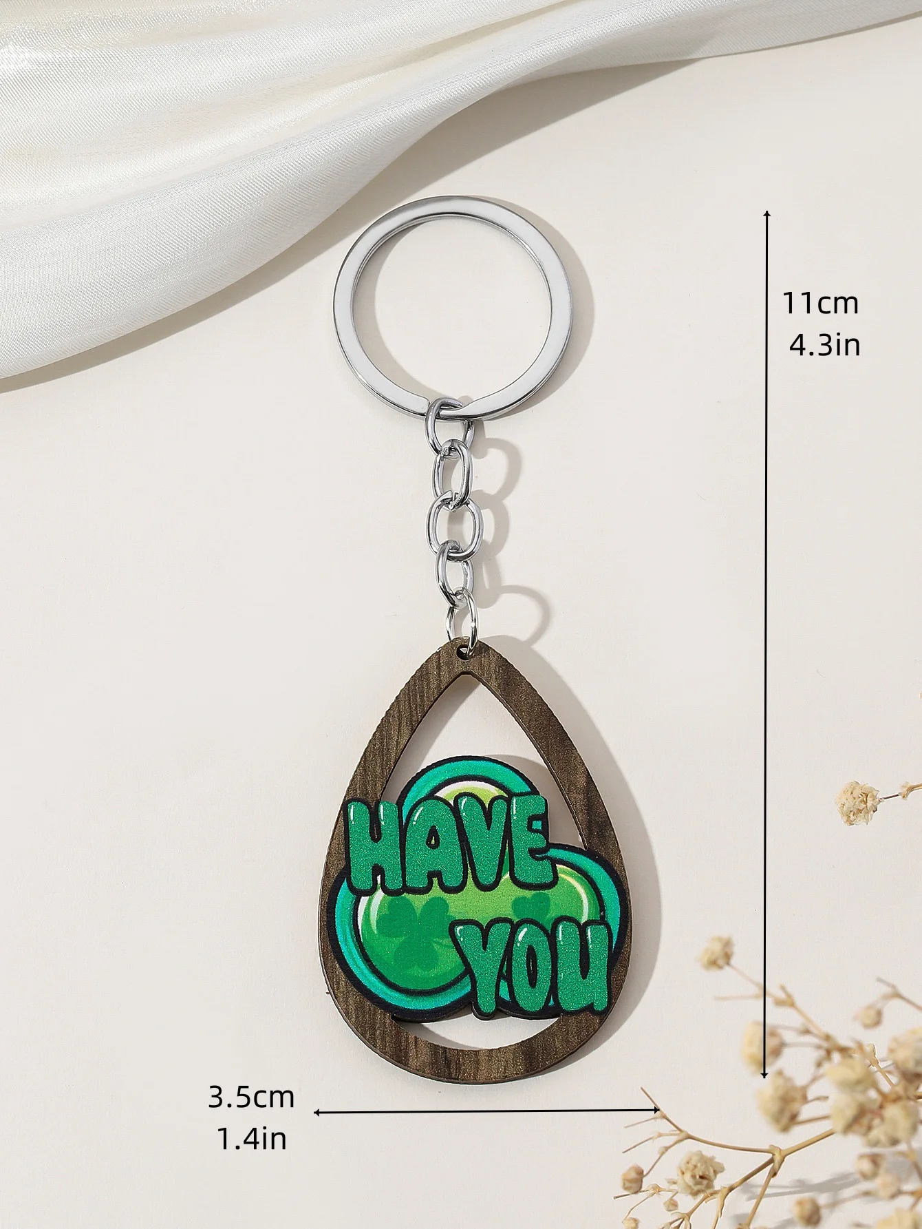 Модный деревянный брелок в виде клевера на удачу новый День Святого Патрика