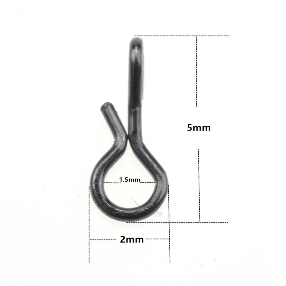 

50pcs Fly Fishing Snap Hook Quick Change Connect For Flies Hook 5/8/11mm Stainless steel fly hook snaps Fishing lure Accessories