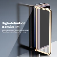 clear hinge funda fold case for huawei honor magic v electroplating transparent hard cover 360 fully protected case