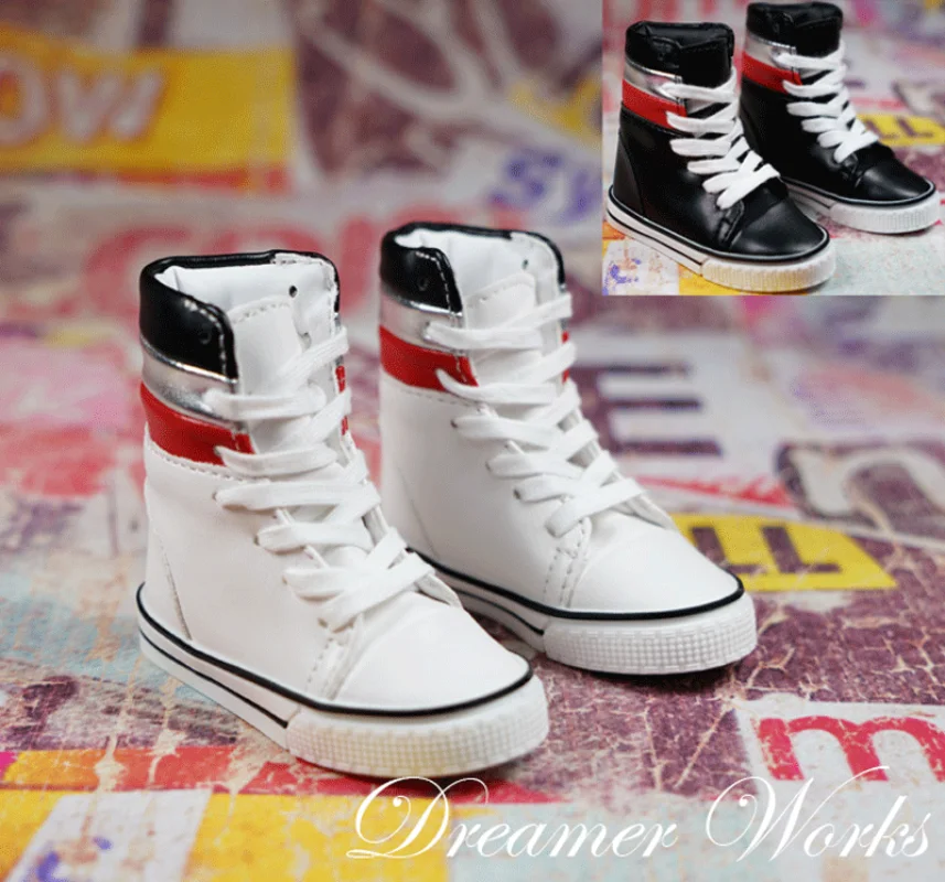 

MSD BJD Shoes Uncle1/3 1/4 PU Trendy High-top Sneakers Casual Sports Shoes Boots