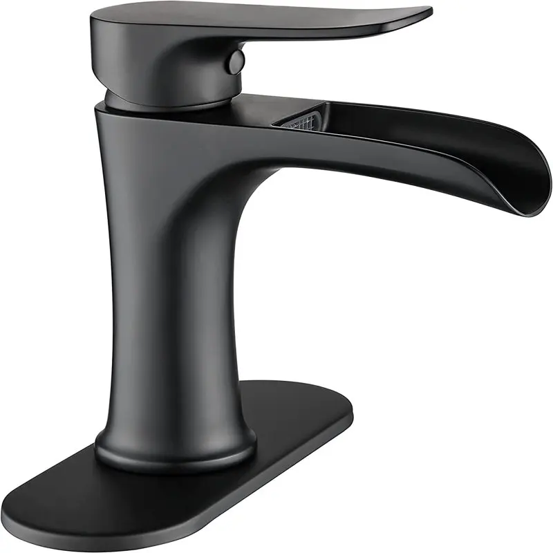 

Matte Black Bathroom Faucet,Bathroom Sink Faucet,Waterfall Bathroom Faucet