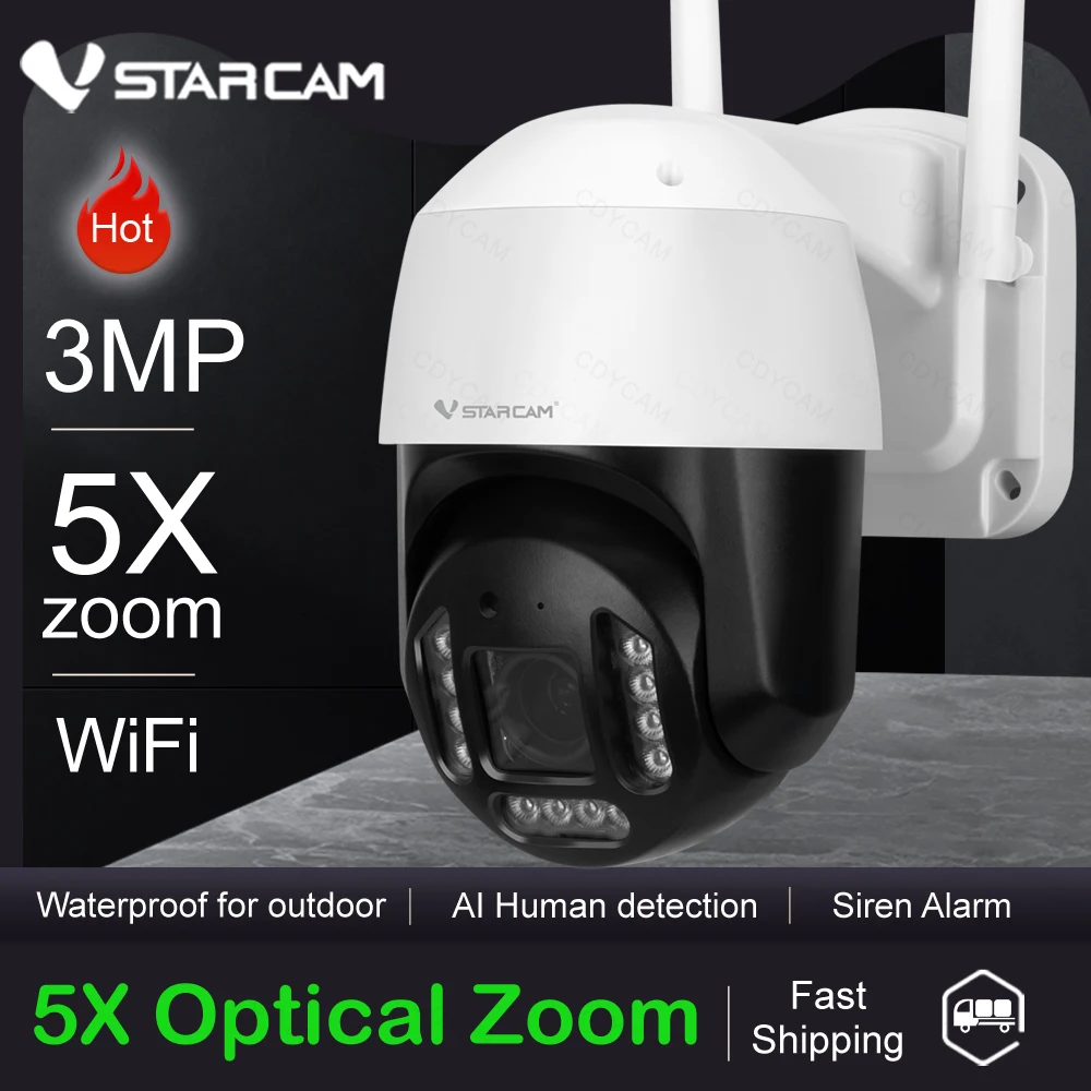 

Vstarcam CS68-X5 HD 5X оптический зум PTZ купольная 3MP WiFi IP камера AI автоматическое слежение видео камера видеонаблюдения Eye4 P2P камера
