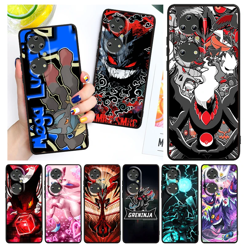 

Pikachu Baby Pokémon For Huawei P50 P40 P30 P20 Pro Plus P10 P9 P8 Lite 2019 2017 RU E Mini Black Funda Capa Phone Case