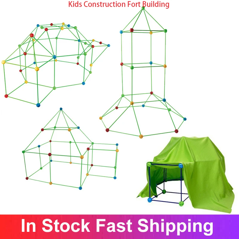 

Детский конструктор форт, замки, туннели, палатки, набор «сделай сам», 3D игровой домик, строительные игрушки для детей, подарок на день рожде...