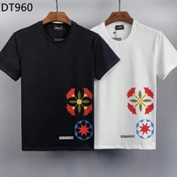 dsquared2 cotton round neck short sleeve shirt letter print casual mens clothing tops dt960