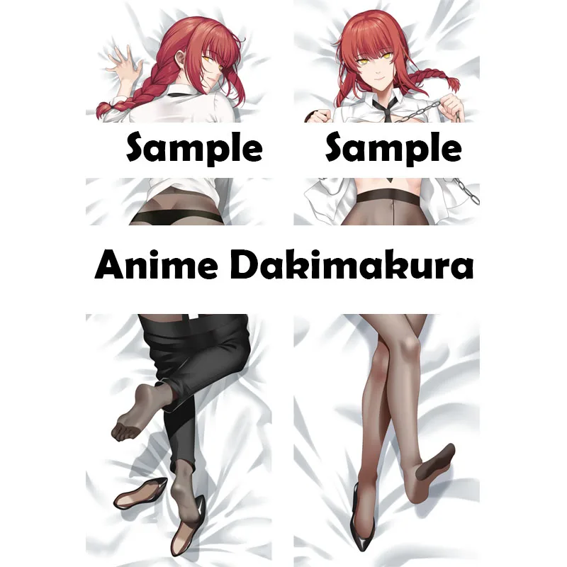 

Japanese Anime Chainsaw Man Dakimakura Makima Cosplay Full Size Huggable Body Female Bedding Pillow Cover DIY Custom Pillowcase