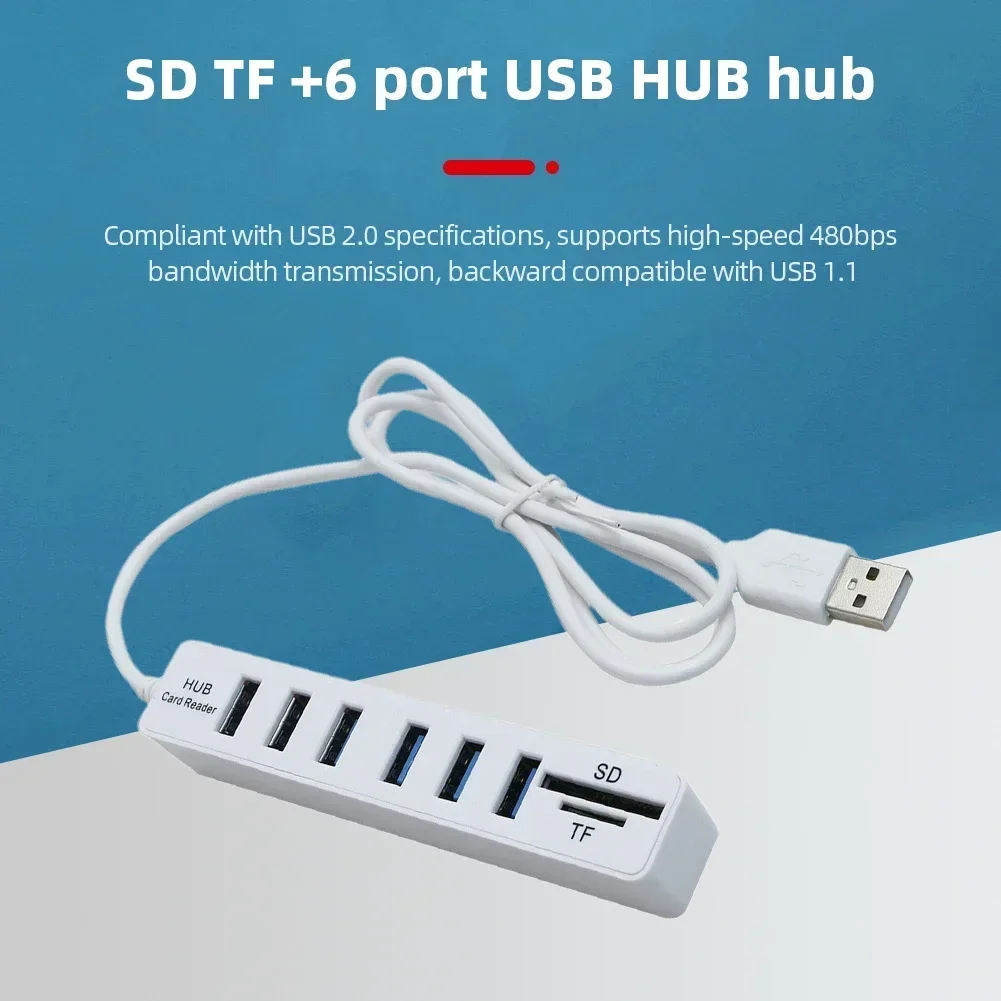 USB-концентратор 2 0 6 портов 100 см