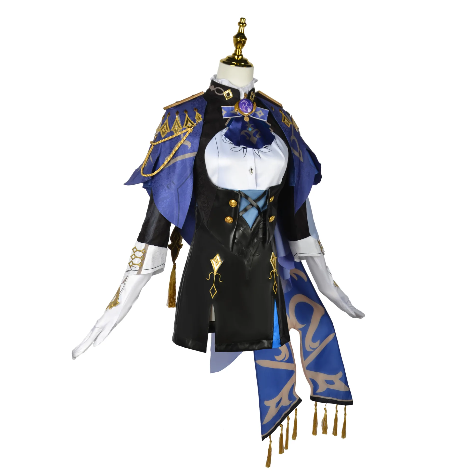 Игра Genshin Impact Clorinde косплей костюм парик шляпа Фонтейн Униформа серьги Хэллоуин