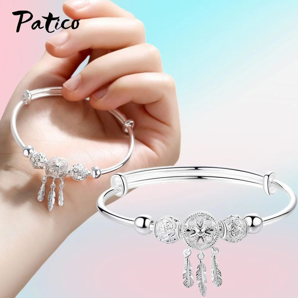 925 Стерлинговое Серебро, игла, модный Ловец снов, браслет для женщин, девушек, подарок другу, модные ювелирные изделия оптом