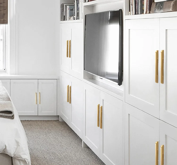 Ручки и ручки для шкафа из твердой латуни 3 ~ 7 дюймов