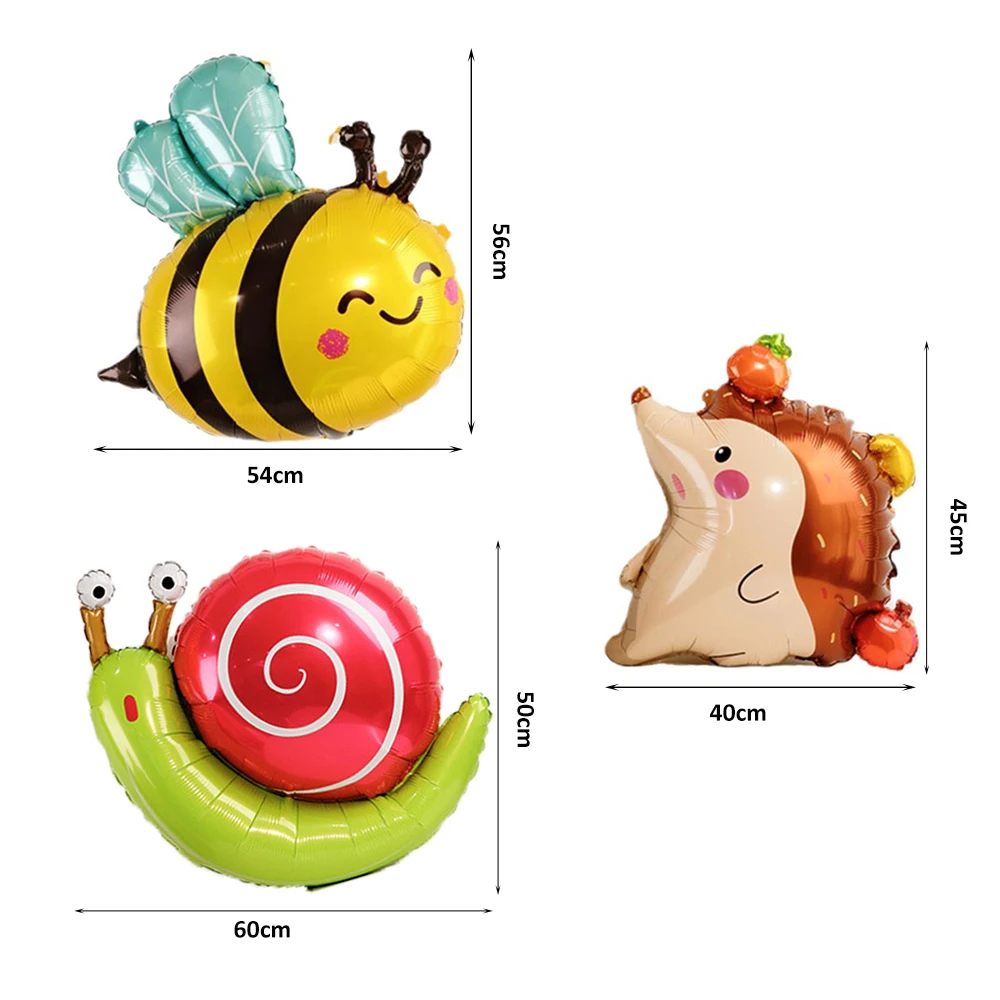 Милые мультяшные животные пчелы ежики улитки воздушный шар из алюминиевой