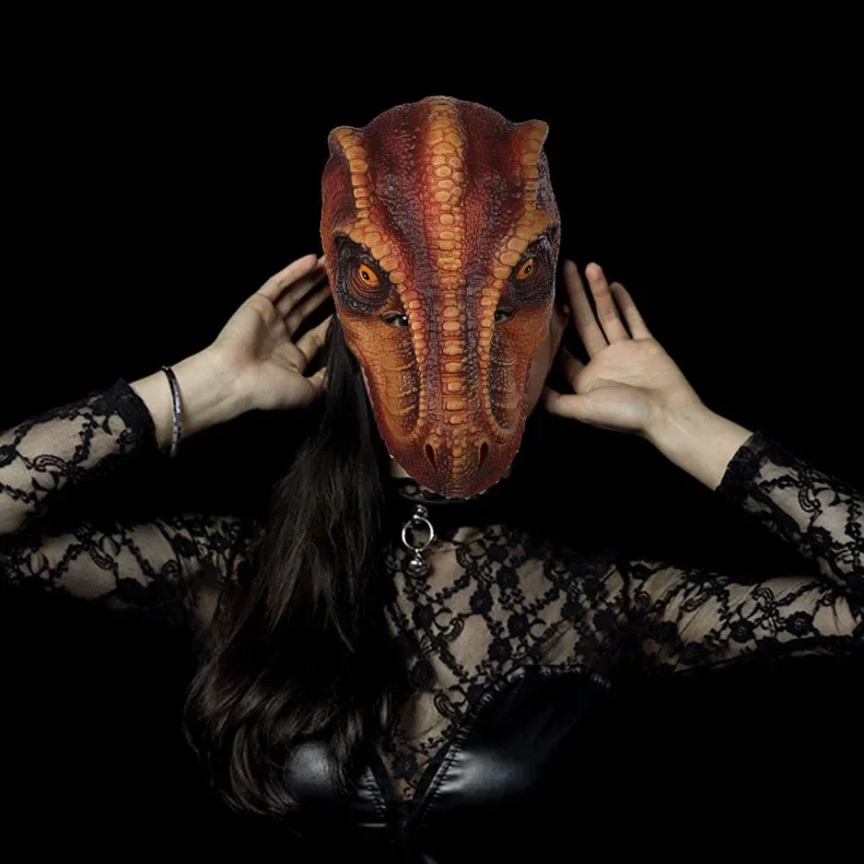 Хэллоуин Карнавал Вечеринка Пу Пена Динозавр Тираннозавр Маска Лицевой Щит