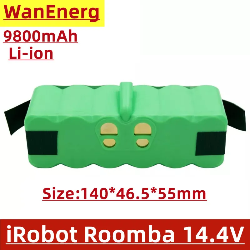 

2022 литий-ионный аккумулятор 14,4 В 9800 мАч для Irobot Roomba 580 600 660 630 770 780 800 880 900