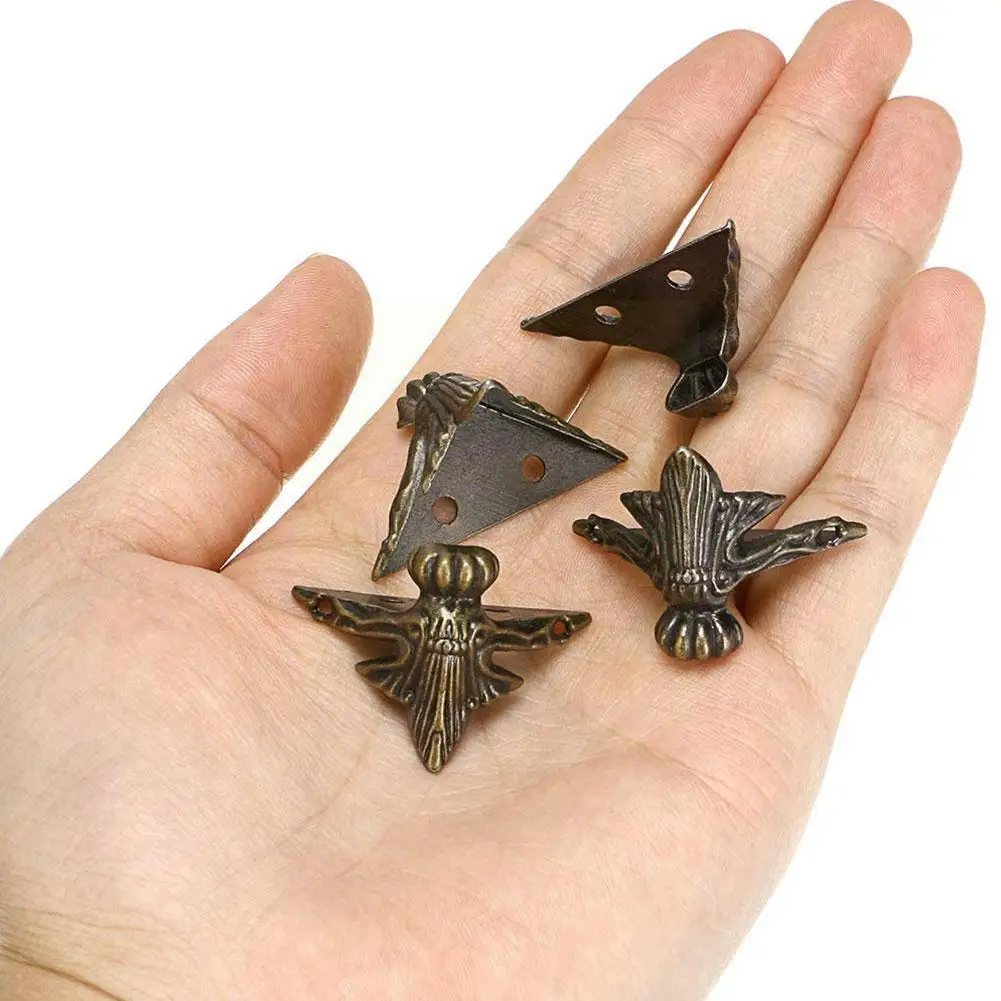 

4 шт. 40x30 мм старинная деревянная искусственная ступня, кронштейн, резные аксессуары, кукуруза P5p5