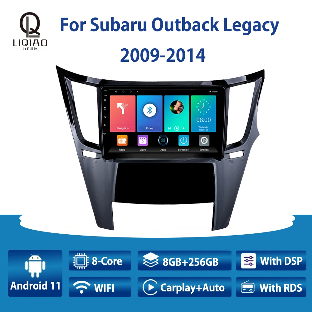 

Автомагнитола LIQIAO для Subaru Outback Legacy 2009-2014 RHD Carplay мультимедийный видеоплеер навигация GPS камера заднего вида FM OBD