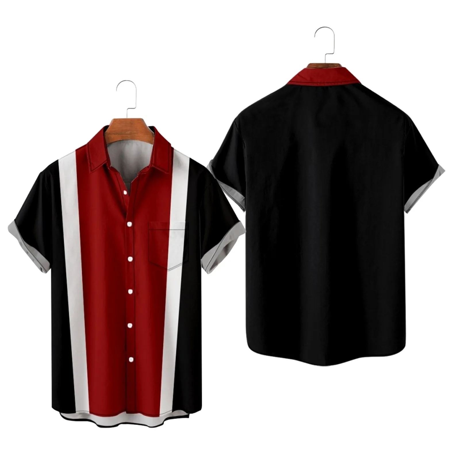 

Mens Printed Hawaiian Shirts Short Sleeve Button Down Beach Shirts Sopranos Shirt Men