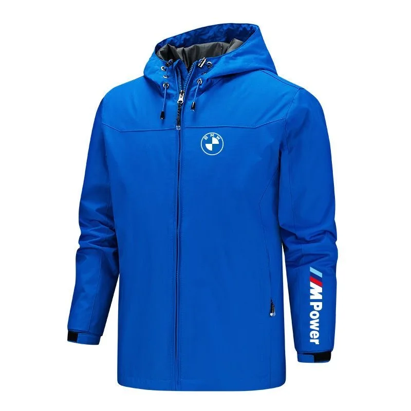 Мужская куртка BMW весенне-осеннее ветрозащитное пальто на молнии однотонная