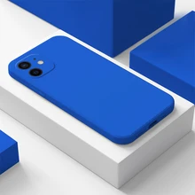 ASM Original Klein Blue Liquid Silicone Phone Case For iPhone 13 12 11 Pro Max Mini XS XR X 8 7 Plus SE2 Soft Thin Cover funda