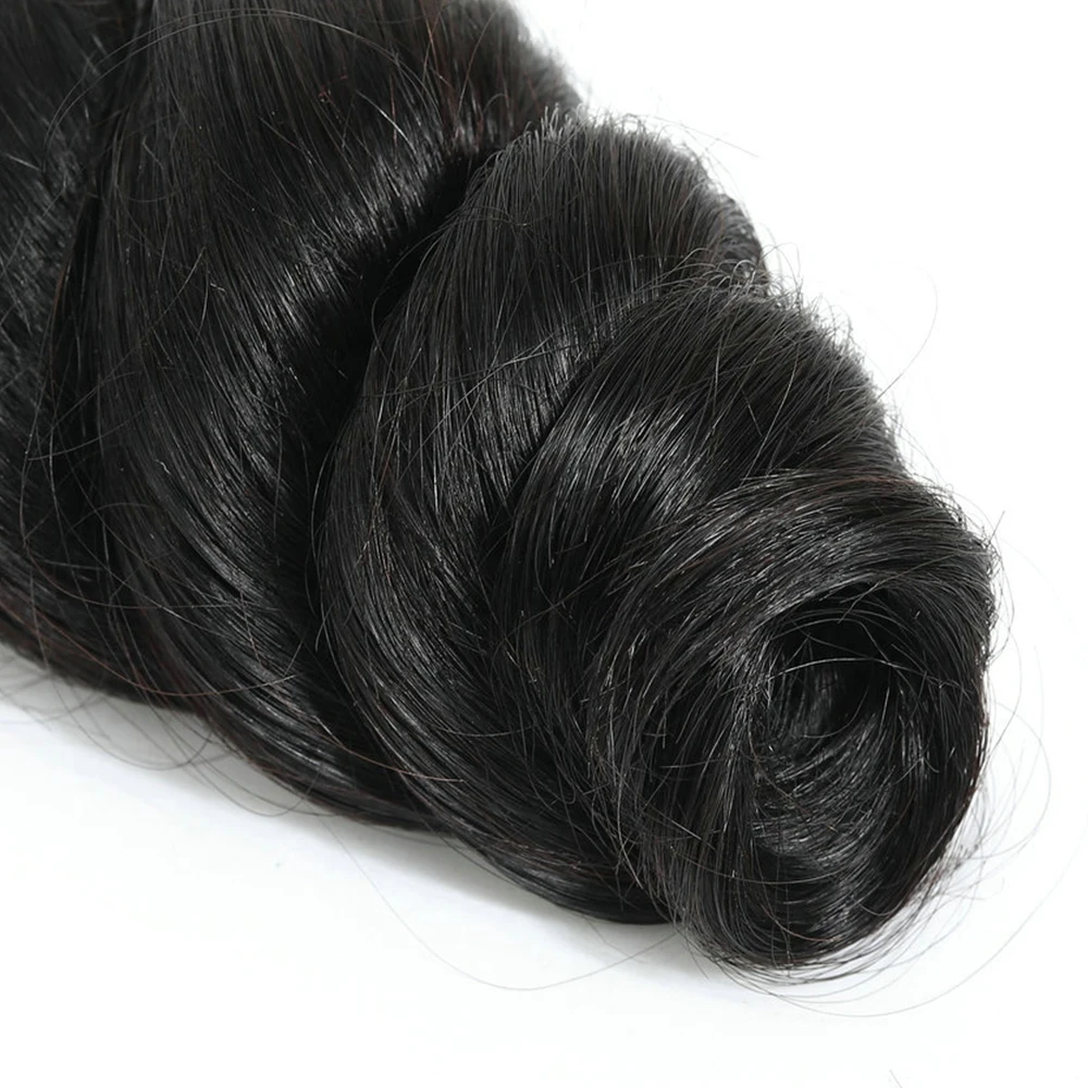 Свободные волнистые пучки человеческие волосы для чернокожих женщин перуанские