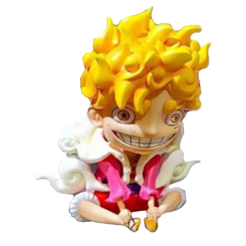 12cm One Piece Luffy GEAR 5 Anime Figures Nika Sun God PVC Model Figurine Collectible Figma Model Doll Toys for Children Kawaii images - 6
