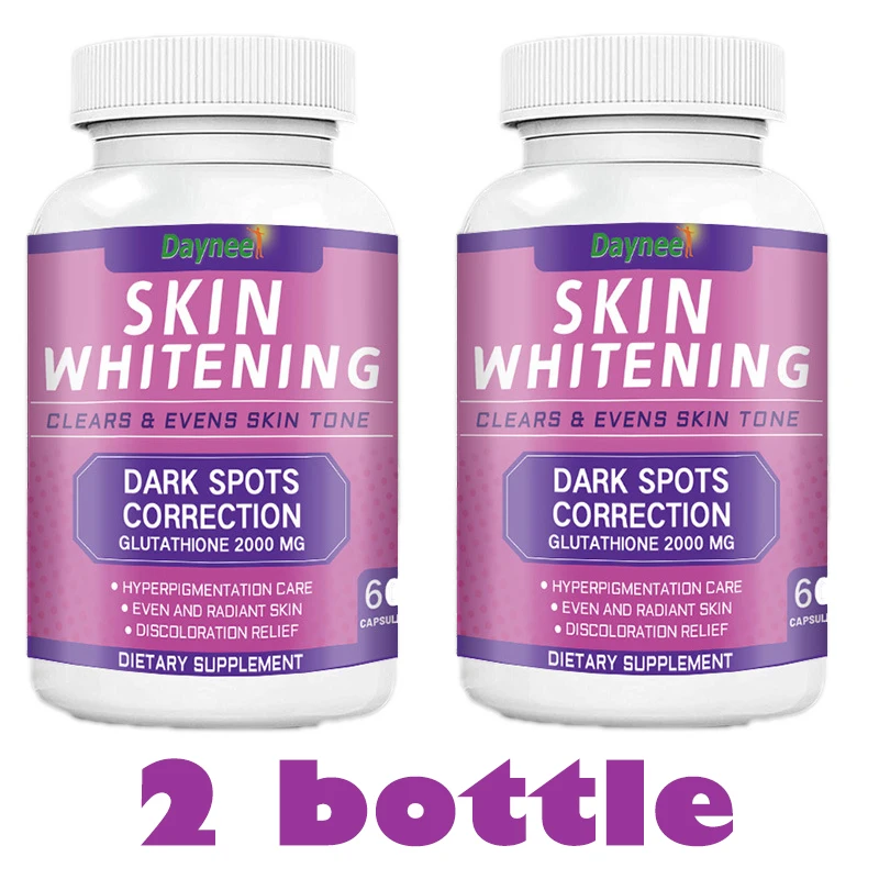 

2pc Glutathione 2000Mg Skin Whitening Pills Beauty Capsule Relieves Dark Spots Clears Evens Skin Tone Skin Improving Guaranteed