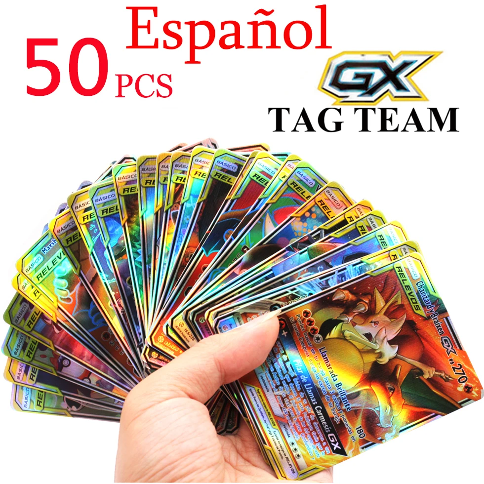

New 50pcs Pokemon Cards Sword and Shield Vmax Charizard Pikachu Rare Collection Battle Trainer Child Toys Gift