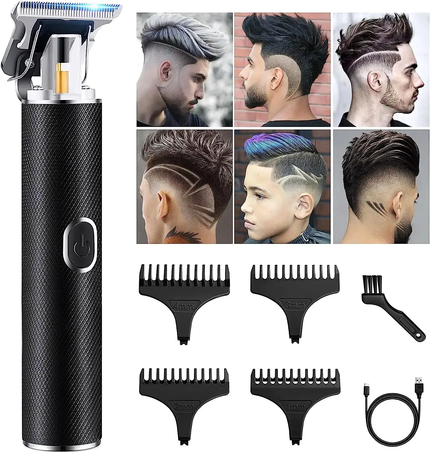 

Cortadoras de pelo,Cortapelos Eléctrico Profesional, Cortapelos Para Hombres Inalámbrica,Cortapelos con Cuchilla T para Hombr