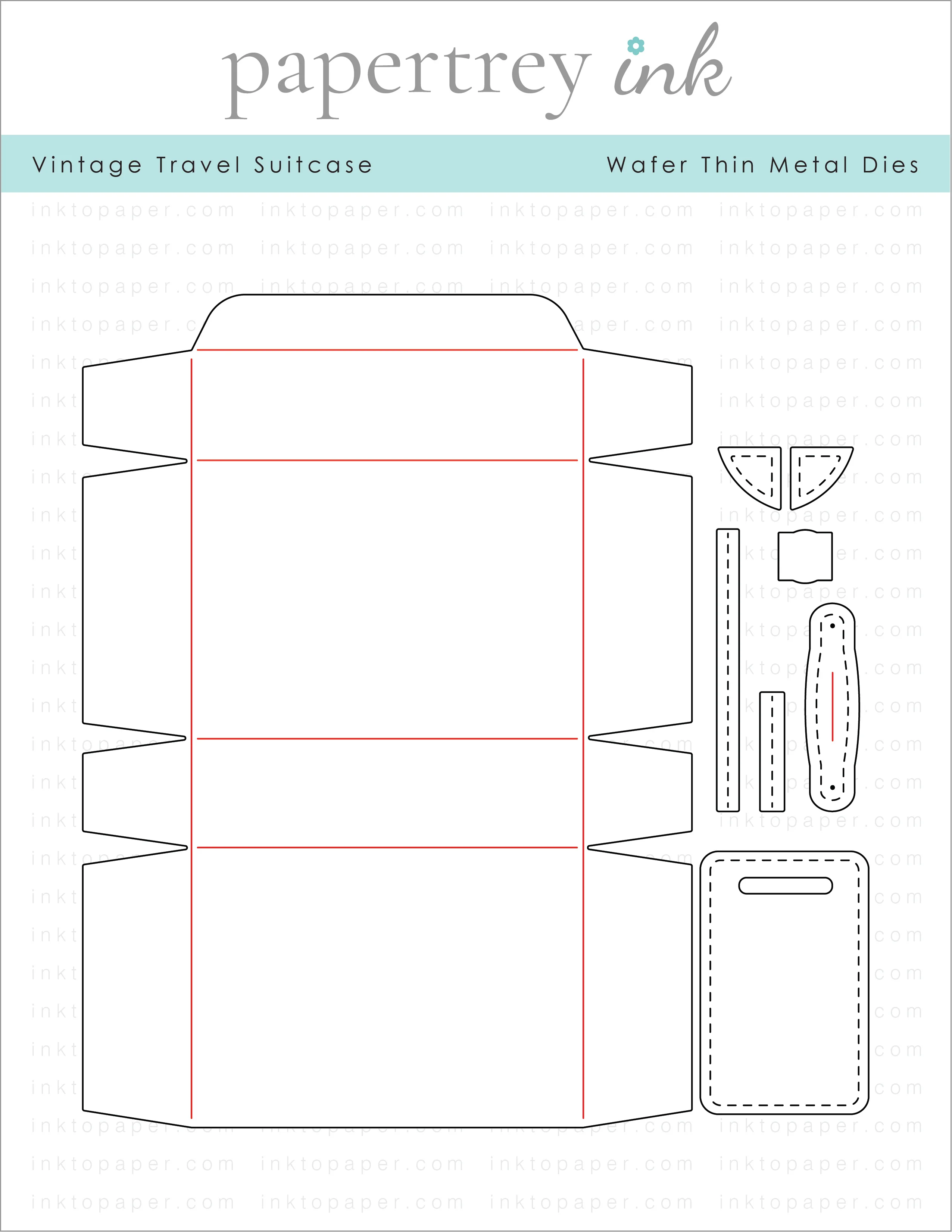 

Vintage Travel Suitcase 2022 New Metal Cutting Dies Scrapbooking for Paper Making Frame Card Craft Supplies No Stamps